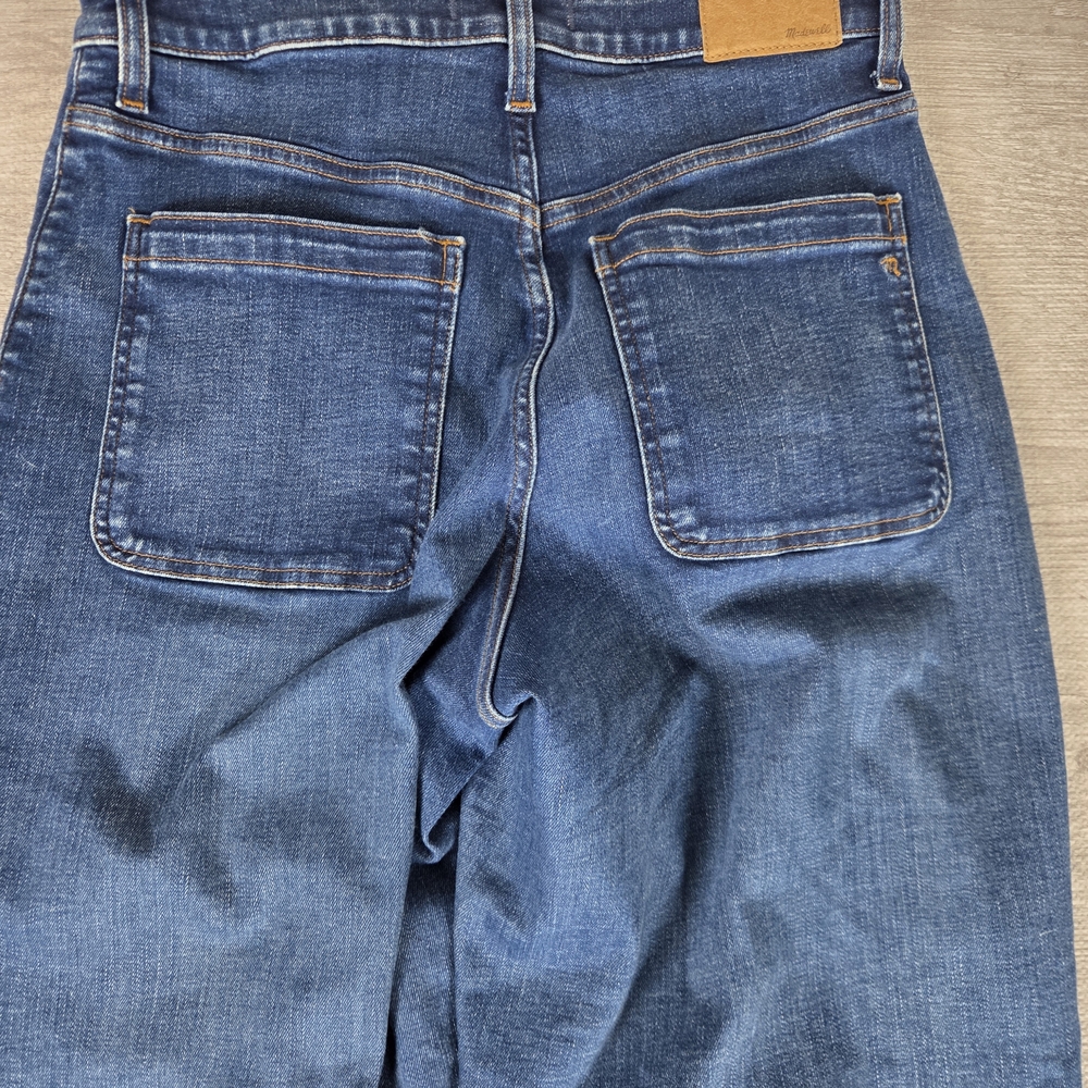 Madewell Curvy Emmett Wide Leg Jeans Size 29 High Rise Dark Wash - Picture 7 of 11